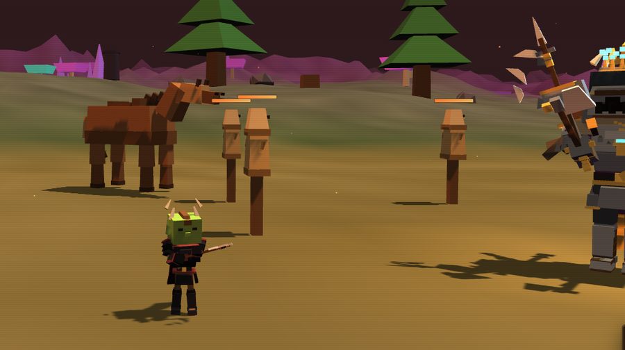 Goblin ranger aiming a bow near horse